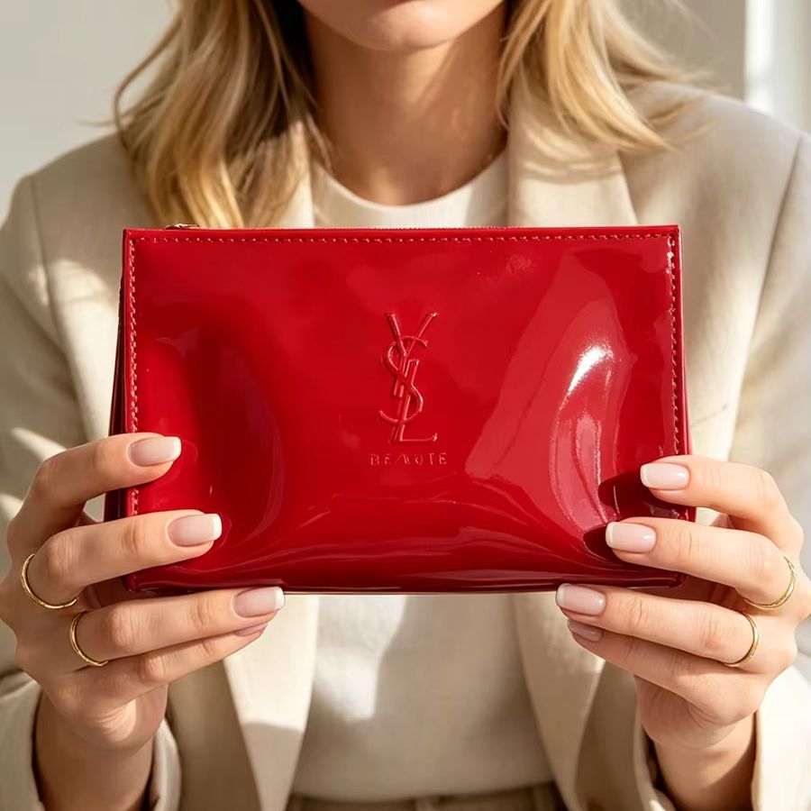 Bolsa de Cosméticos YSL de Cue - Luxury Skincare Logo reseña y precio
