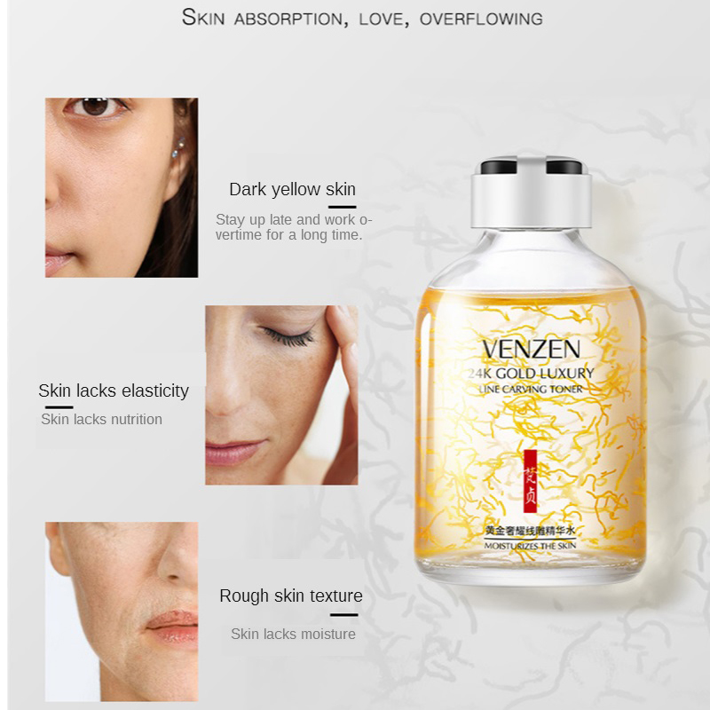 Sérum hidratante de oro de 24K - Skincare Luxury Whitening reseña y precio